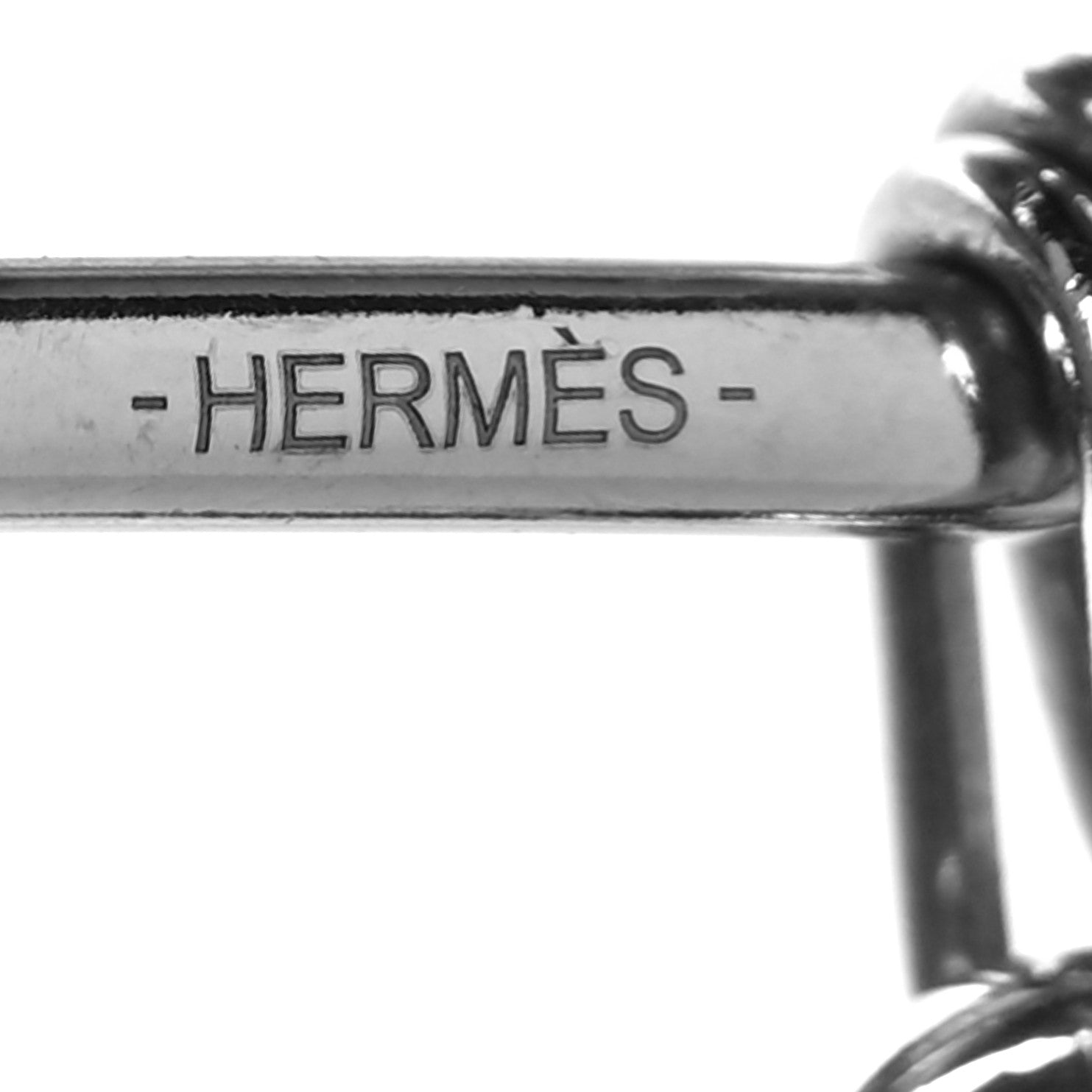 Hermes Palladium Permabrass Curiosite Charm Pendant Necklace 5 of 6