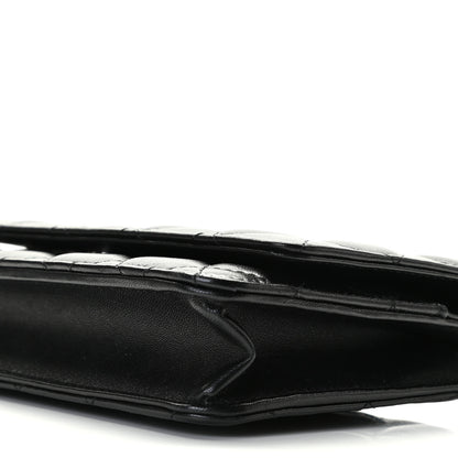 Chanel Lambskin Quilted Wallet On Chain WOC Black 5 of 10