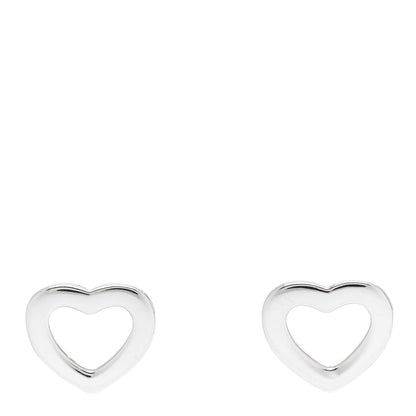 Tiffany Sterling Silver Open Heart Earrings 1 of 4