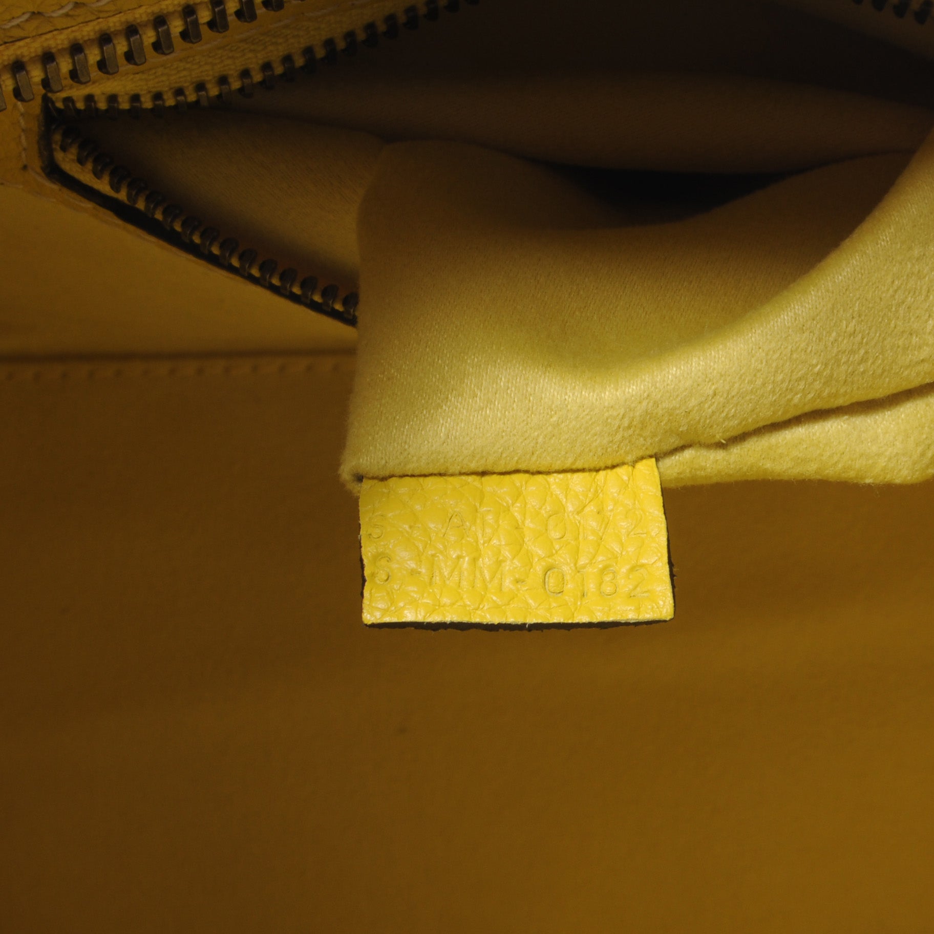 Celine Drummed Leather Micro Luggage Bag Citron 8 of 8