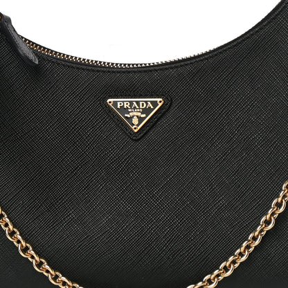 Prada Saffiano Lux Re-Edition 2005 Shoulder Bag Black 7 of 10