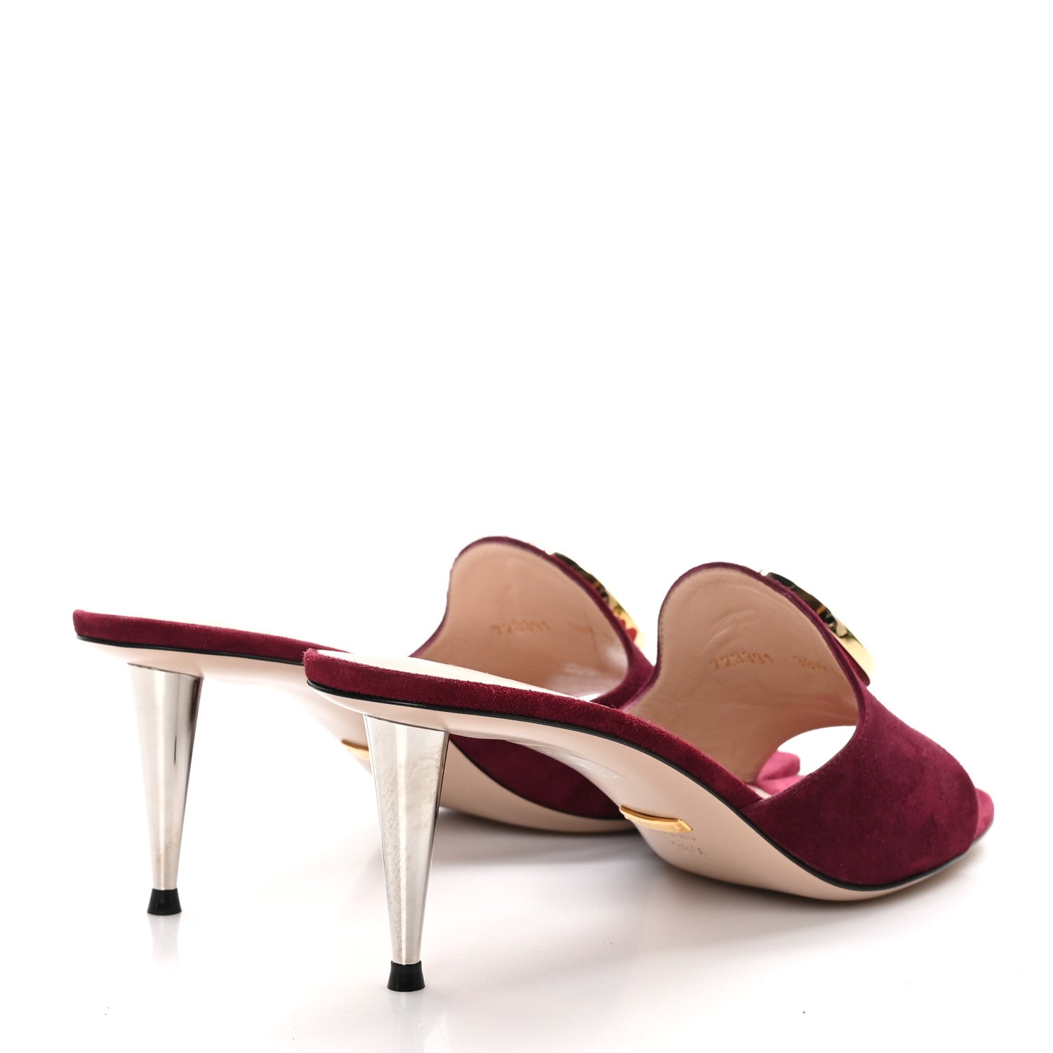 Gucci Suede Cachemire Blondie 65mm Mules 38.5 Violet Cyclamin 4 of 9