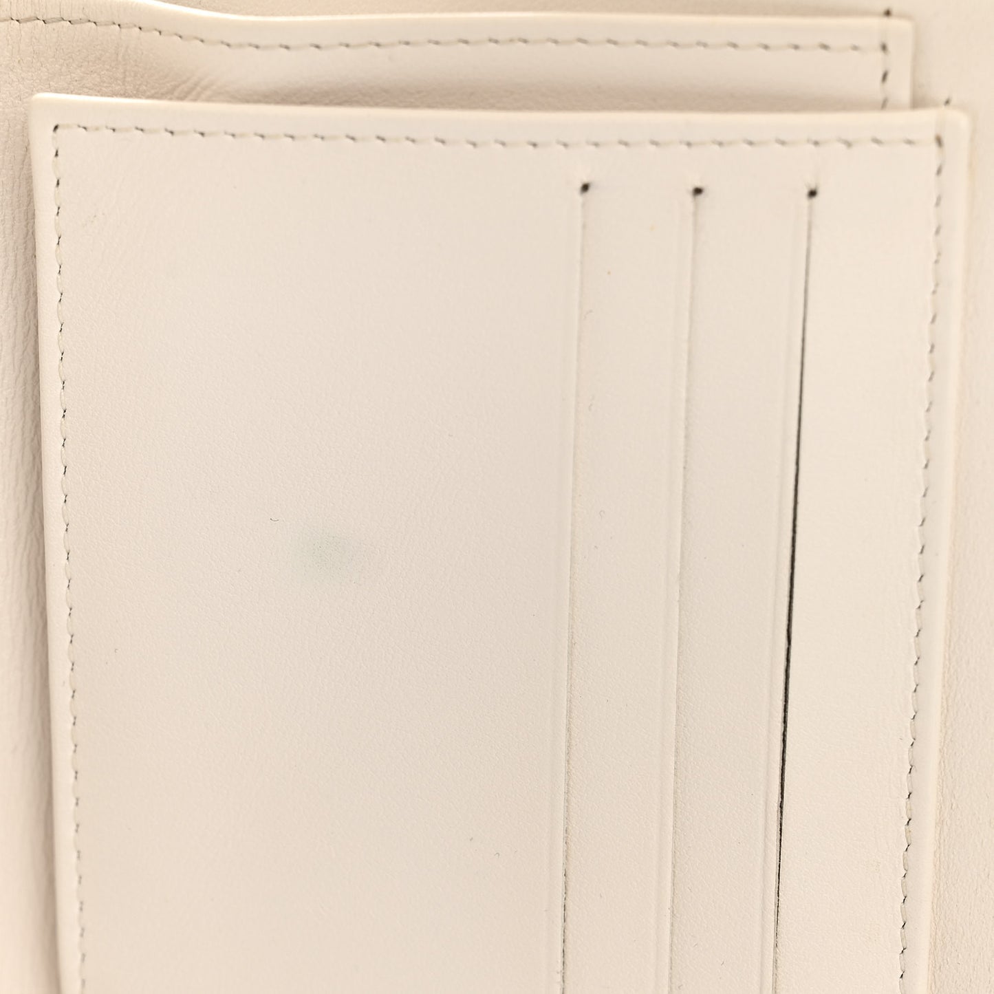 Caviar Quilted Compact Flap Wallet White