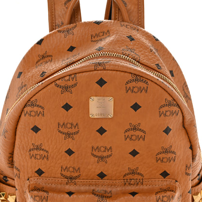 MCM Visetos Small Side Stud Stark Backpack Cognac 7 of 14
