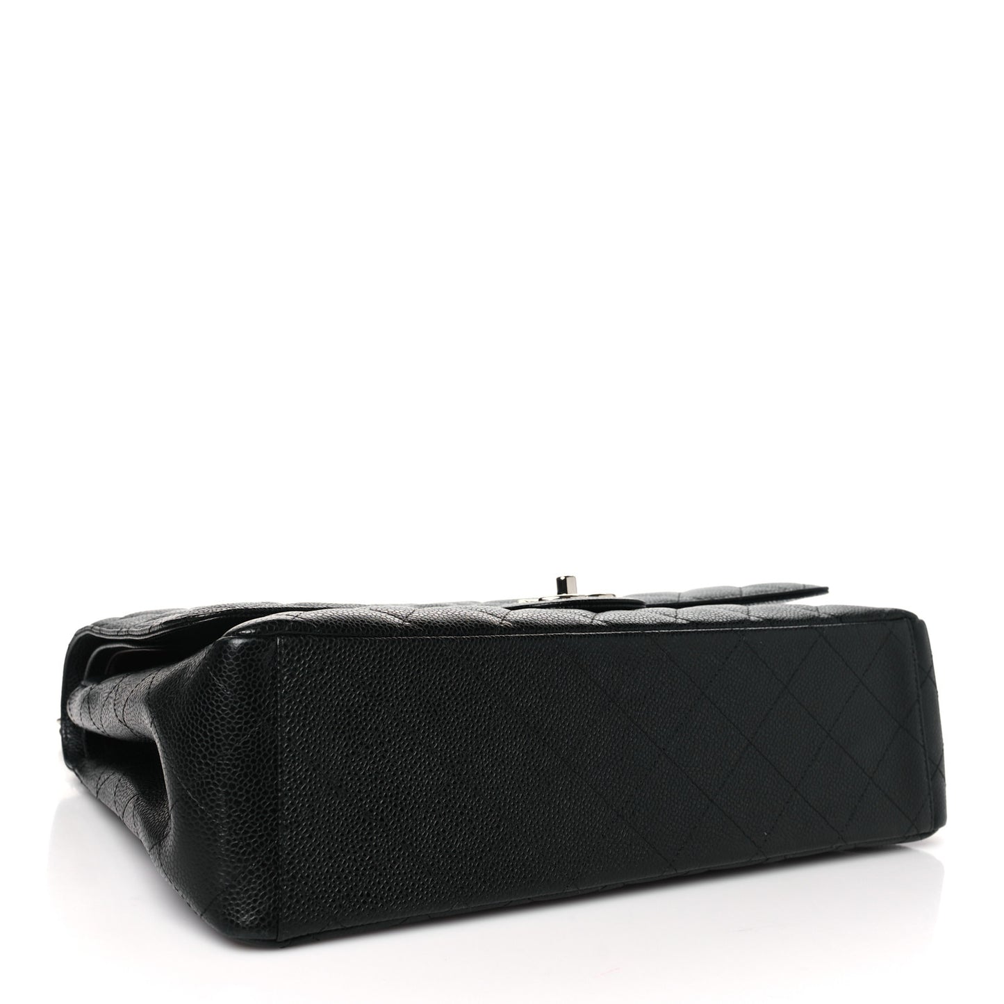 Caviar Quilted Maxi Double Flap Black