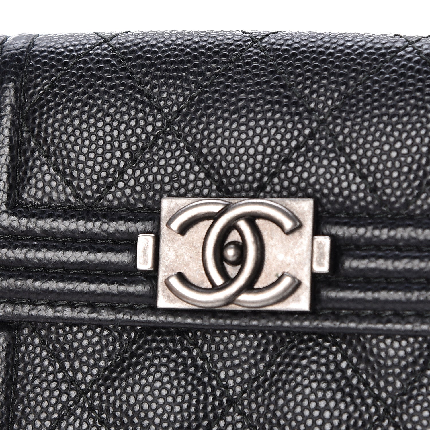 Chanel Caviar Quilted Small Boy Flap Wallet Black 11 of 12