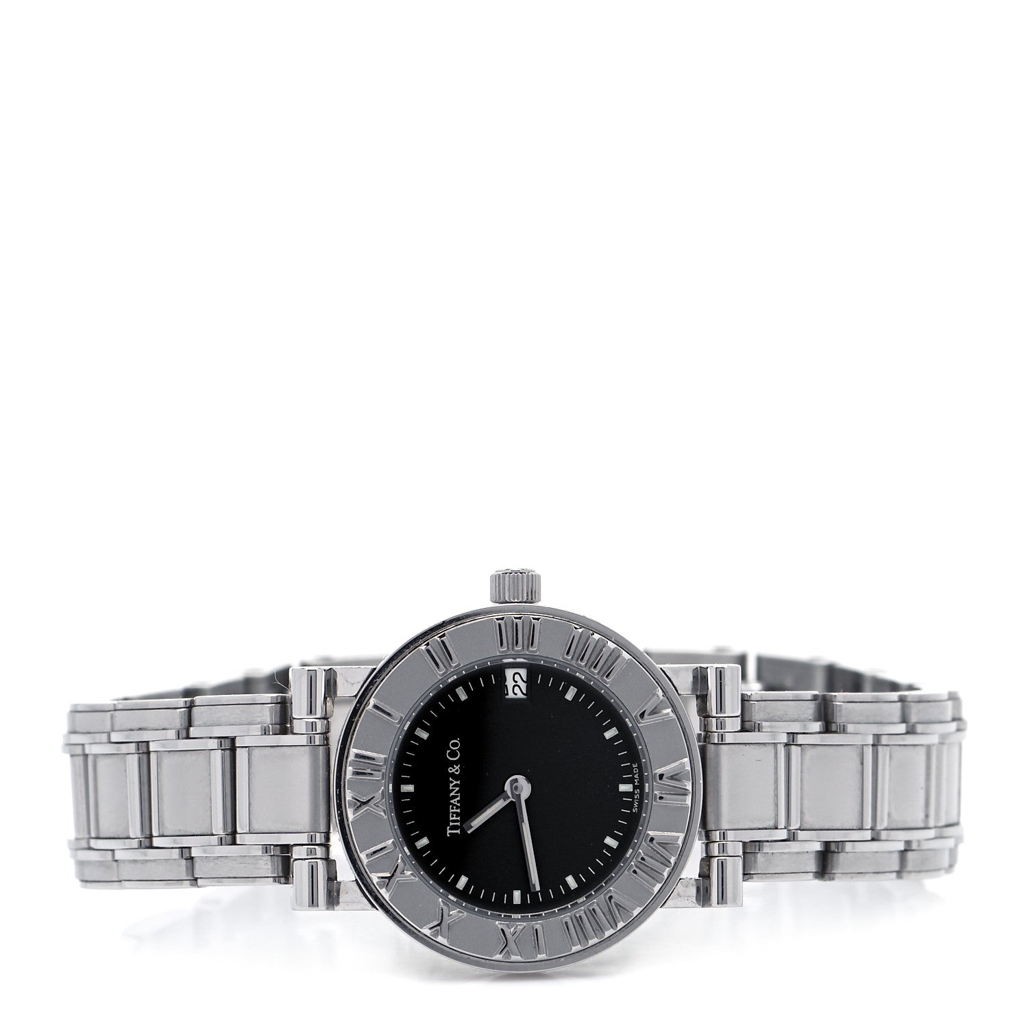 Tiffany Stainless Steel 25mm Atlas Quartz Watch Black 2 of 4