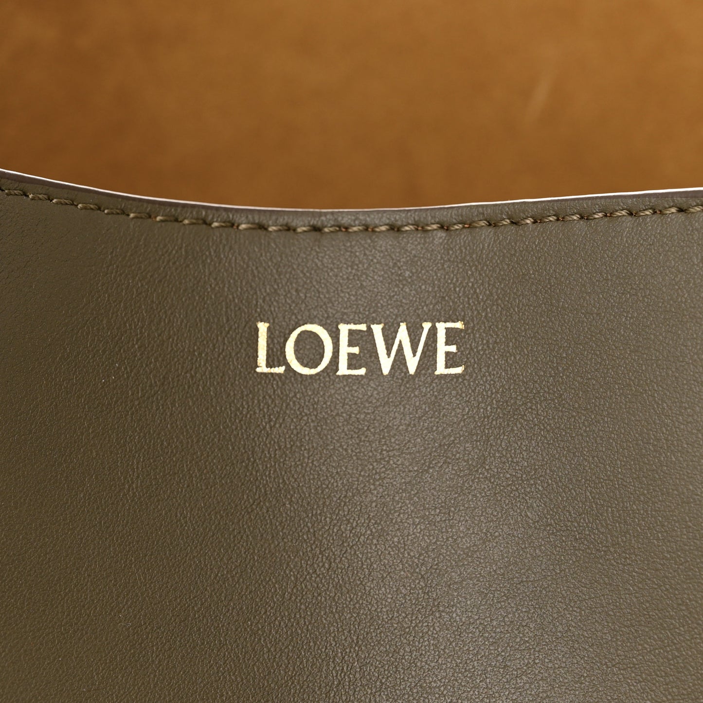 Shiny Calfskin Medium Puzzle Fold Tote Dark Khaki Green