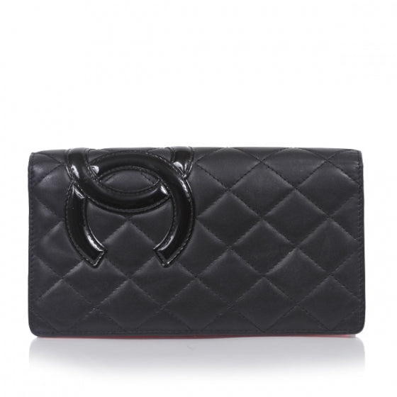 Chanel Calfskin Quilted Cambon Yen Wallet Black 1 of 12