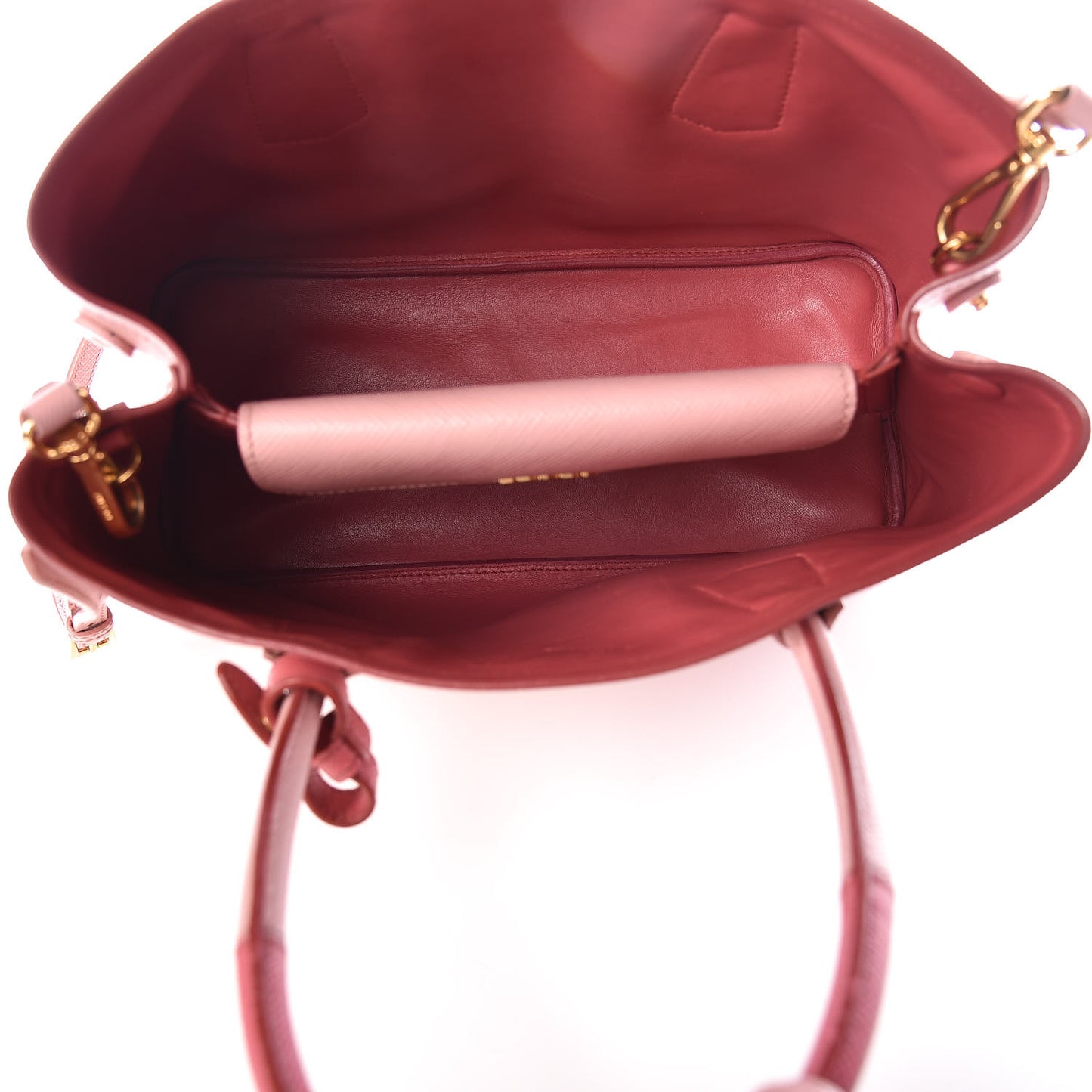 Saffiano Cuir Bi-Color Small Double Handle Bag Pesca Tamaris