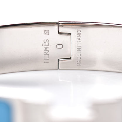 Hermes Enamel Narrow Clic Clac H Bracelet PM Blue Jean 5 of 5