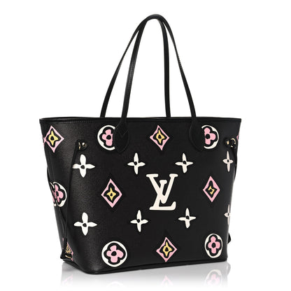 Louis Vuitton Monogram Giant Wild At Heart Neverfull MM Black 3 of 10