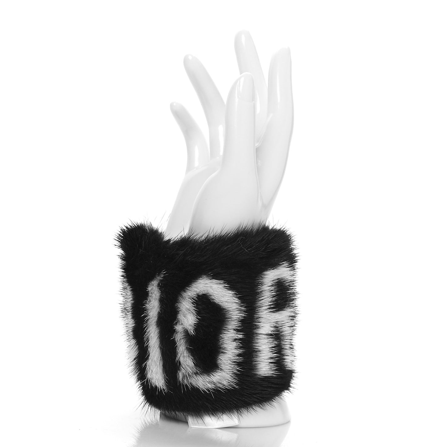 Mink Logo Cuffs Black White