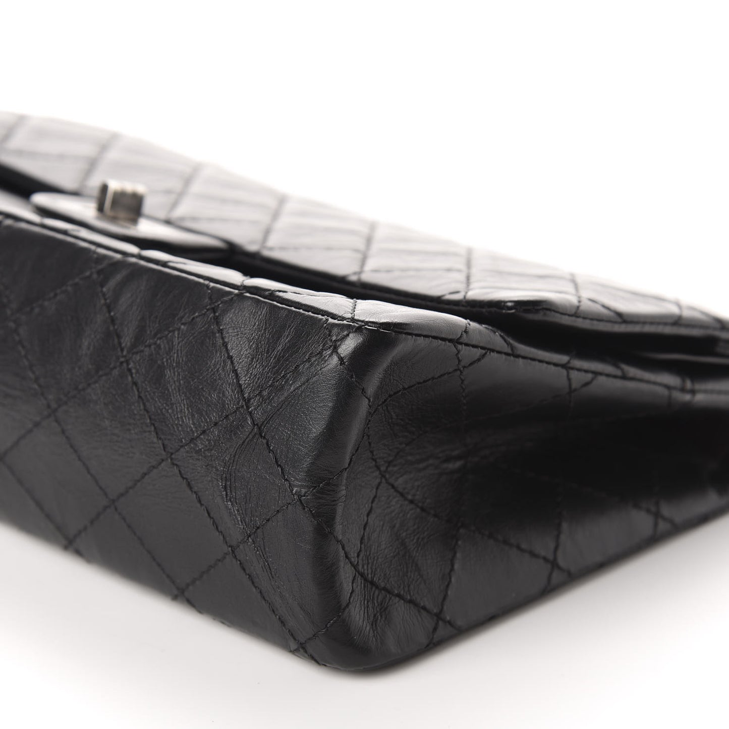 Aged Calfskin Quilted 2.55 Reissue 226 Flap Black
