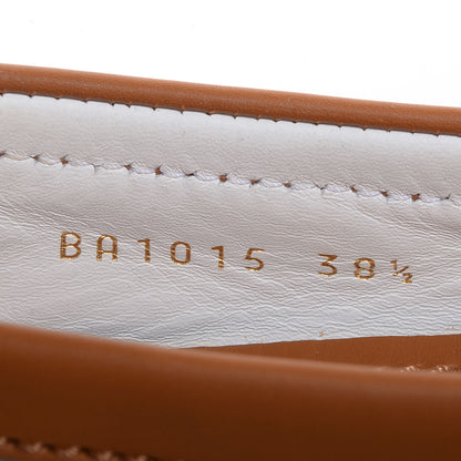 Louis Vuitton Leather Oxford Loafers 38.5 Cognac White 5 of 7
