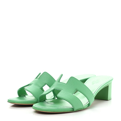 Hermes Epsom Oasis Sandals 36 Vert Pomme 3 of 9