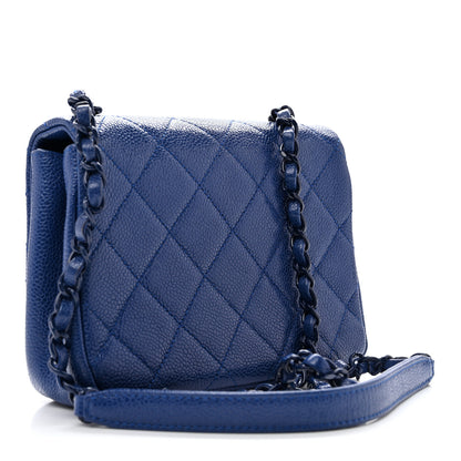 Chanel Caviar Quilted Incognito Mini Square Flap Dark Blue 3 of 13