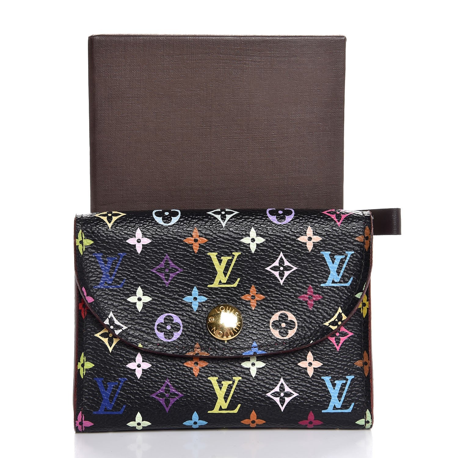 Louis Vuitton Monogram Multicolor Business Card Holder Black Grenade 8 of 8