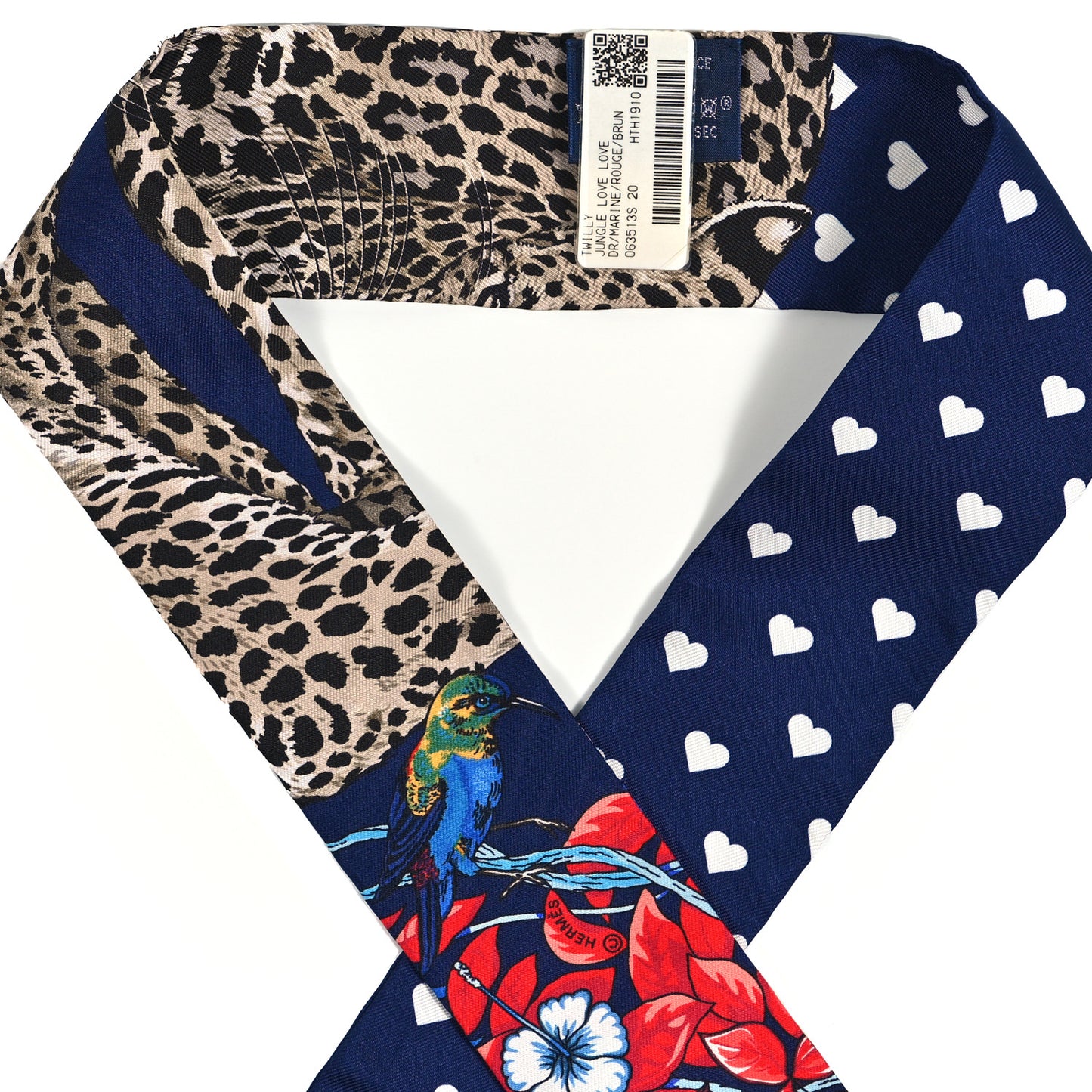 Silk Jungle Love Twilly Marine Rouge Brun
