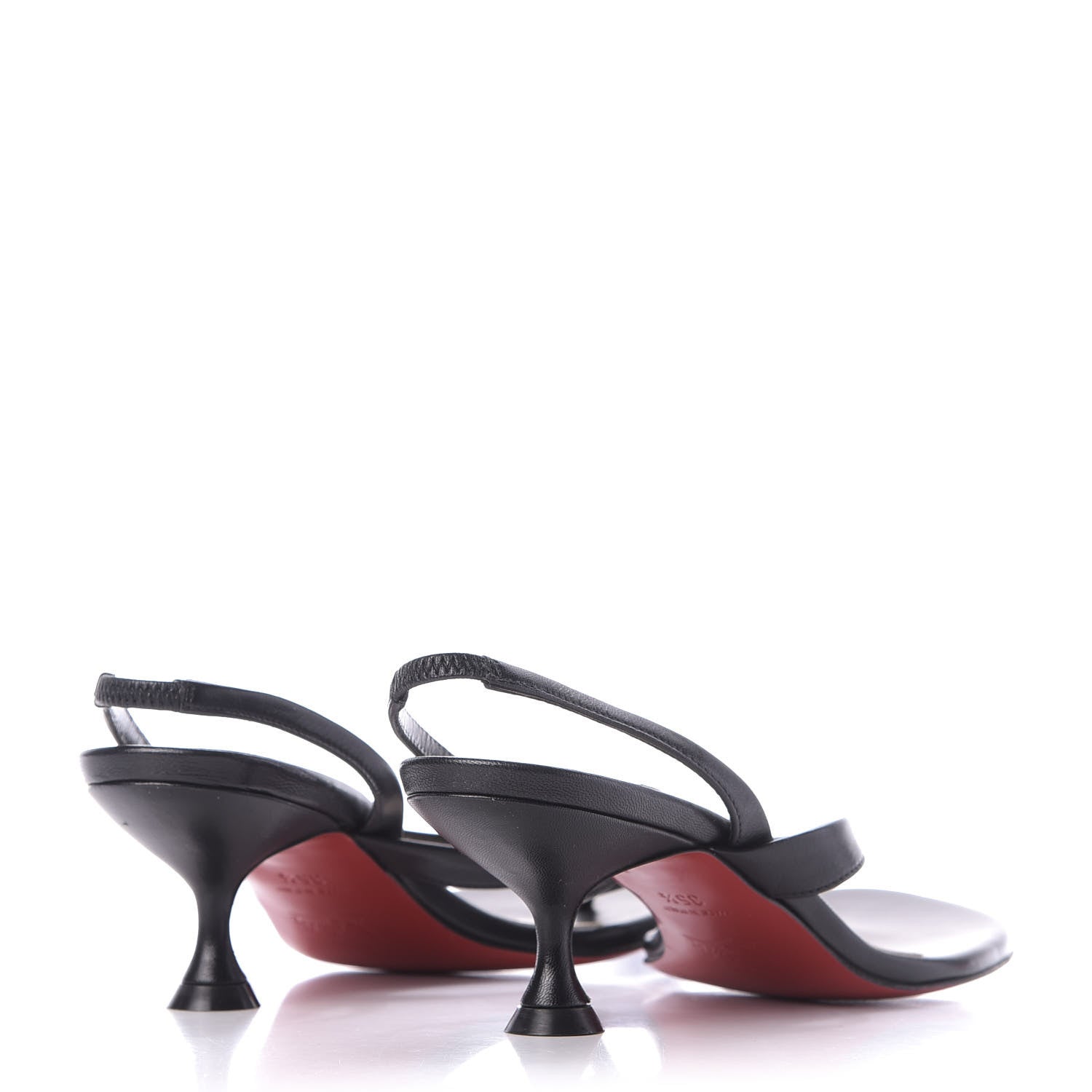 Christian Louboutin Calfskin Taralita 55 Thong Sandals 35.5 Black 4 of 10