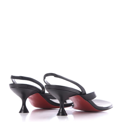 Christian Louboutin Calfskin Taralita 55 Thong Sandals 35.5 Black 4 of 10