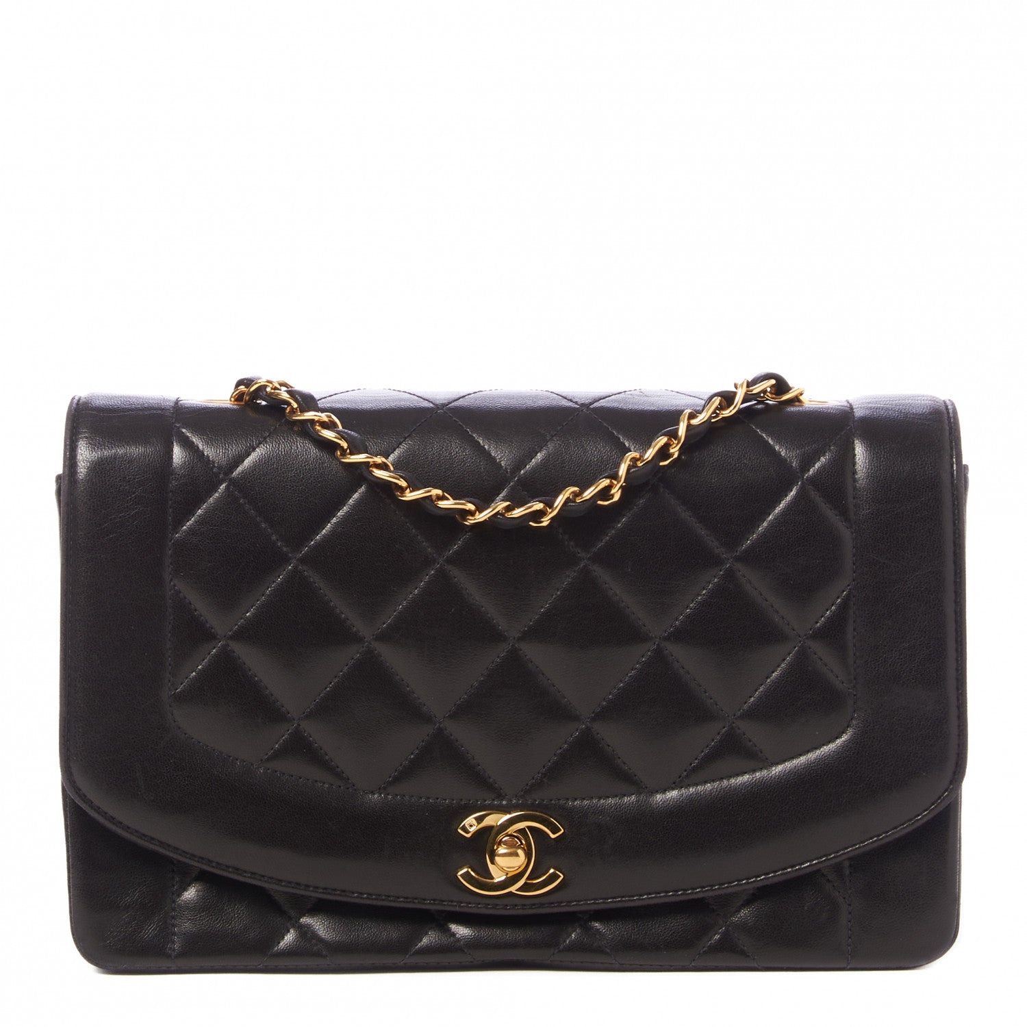 Chanel Lambskin Quilted Medium Single Flap Black 1 of 10
