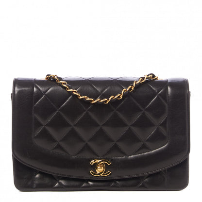 Chanel Lambskin Quilted Medium Single Flap Black 1 of 10