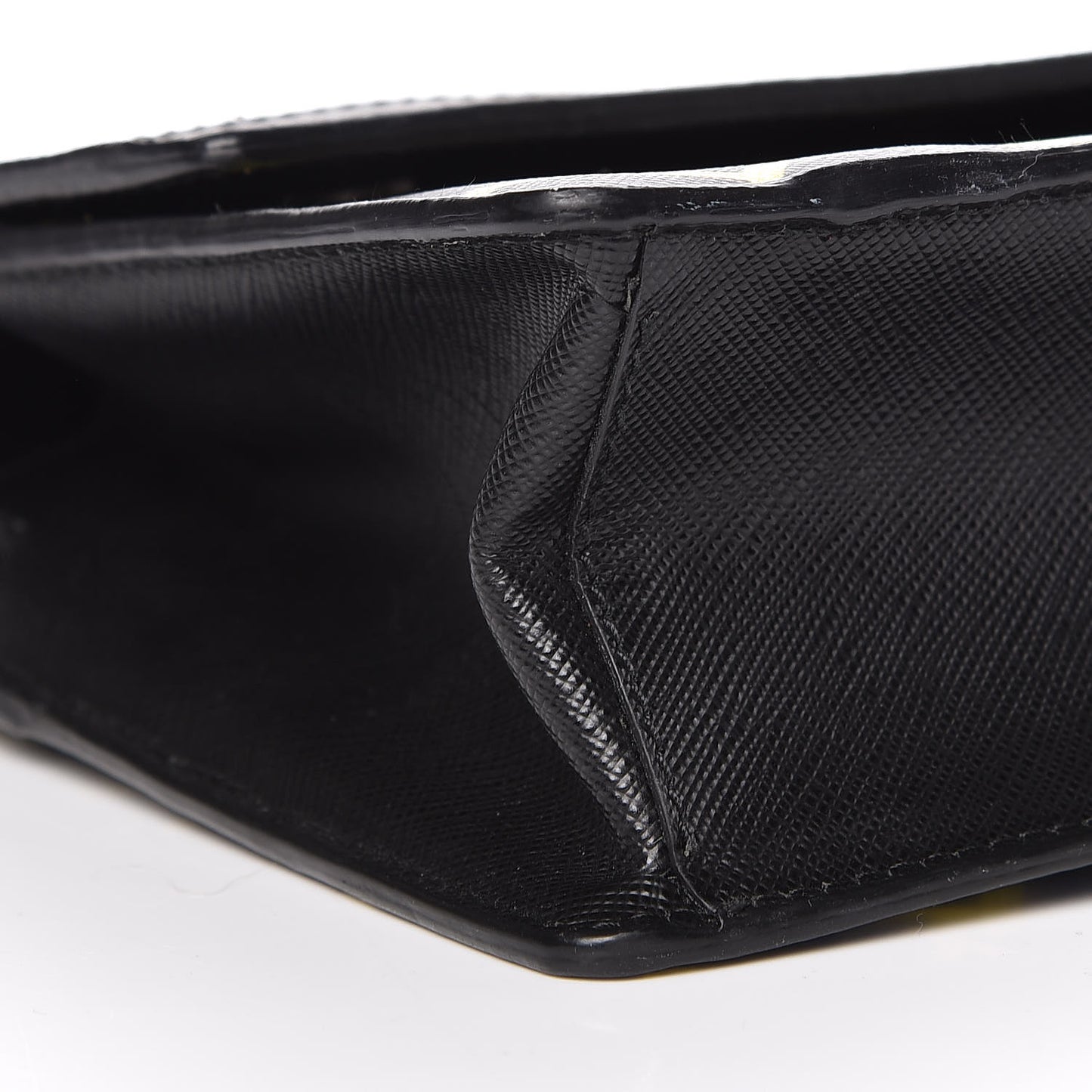Saffiano Print Wristlet Black