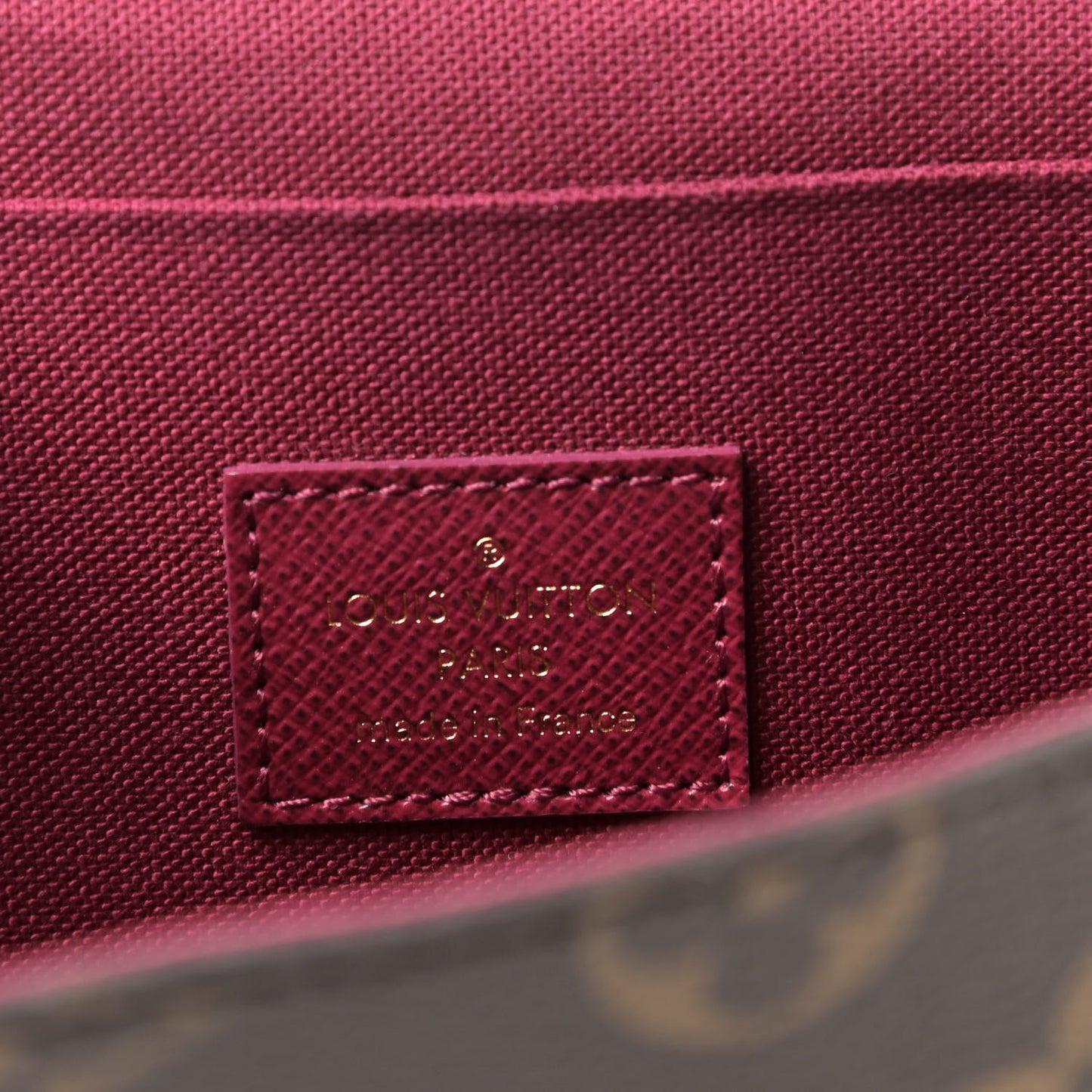Monogram Pochette Felicie Chain Wallet Fuchsia