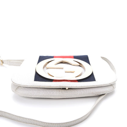 Gucci Calfskin Web Small Blondie Shoulder Bag White 5 of 12