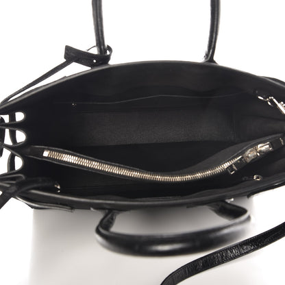 Saint Laurent Suede Crocodile Embossed Small Sac De Jour Black 6 of 11