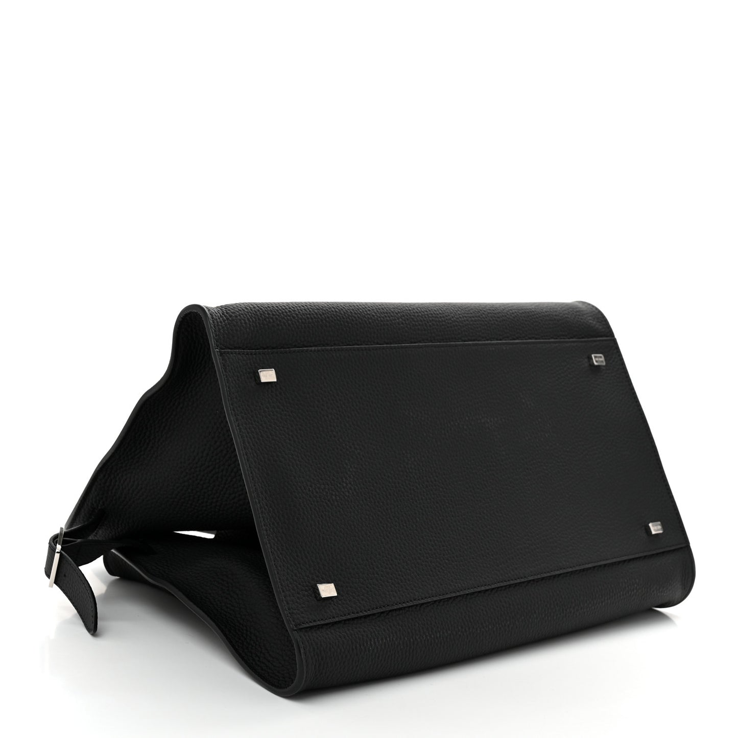 Matte Grained Calfskin Soft Margaux 15 Black