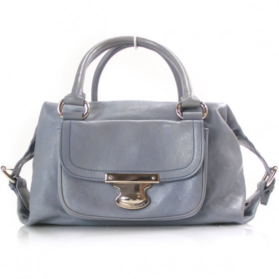 Marc Jacobs Leather Soft Satchel Cornflower 1 of 10