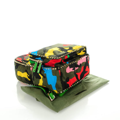 Valentino Garavani Nylon Psychedelic Camouflage Rockstud Backpack Multicolor 4 of 6
