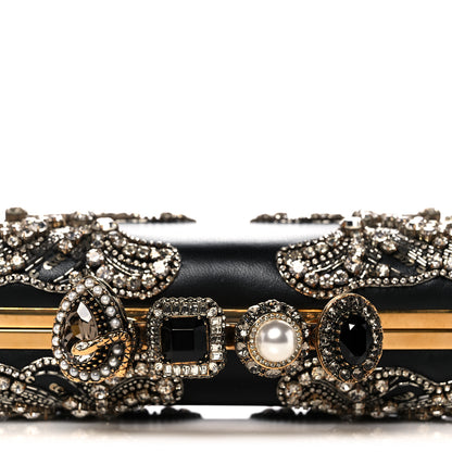Alexander McQueen Silk Crystal Knucklebox Clutch Black 9 of 12