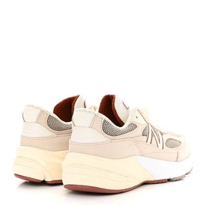 Loro Piana X NEW BALANCE Suede Pecora Wool Calfskin 990v6 Sneakers 5.5 Beige 4 of 9