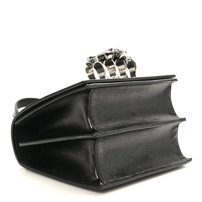 Alexander McQueen Lizard Embossed Calfskin Knuckle Crossbody Black 4 of 11
