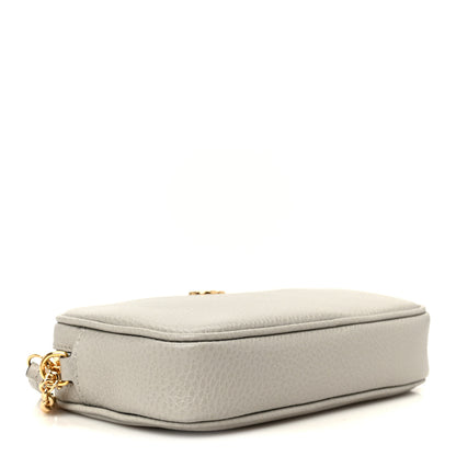 Gucci Dollar Calfskin Super Mini GG Marmont Chain Shoulder Bag Deep Grey 4 of 10