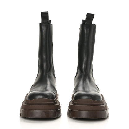 Bottega Veneta Calfskin The Tire Chelsea Boots 40 Black Ebony 2 of 8