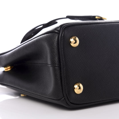 Prada Saffiano Lux Mini Galleria Double Zip Tote Black 6 of 8