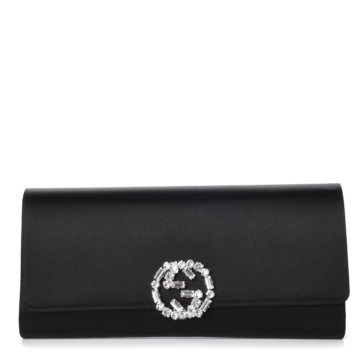 Gucci Satin Crystal GG Sparkling Clutch Black 1 of 8