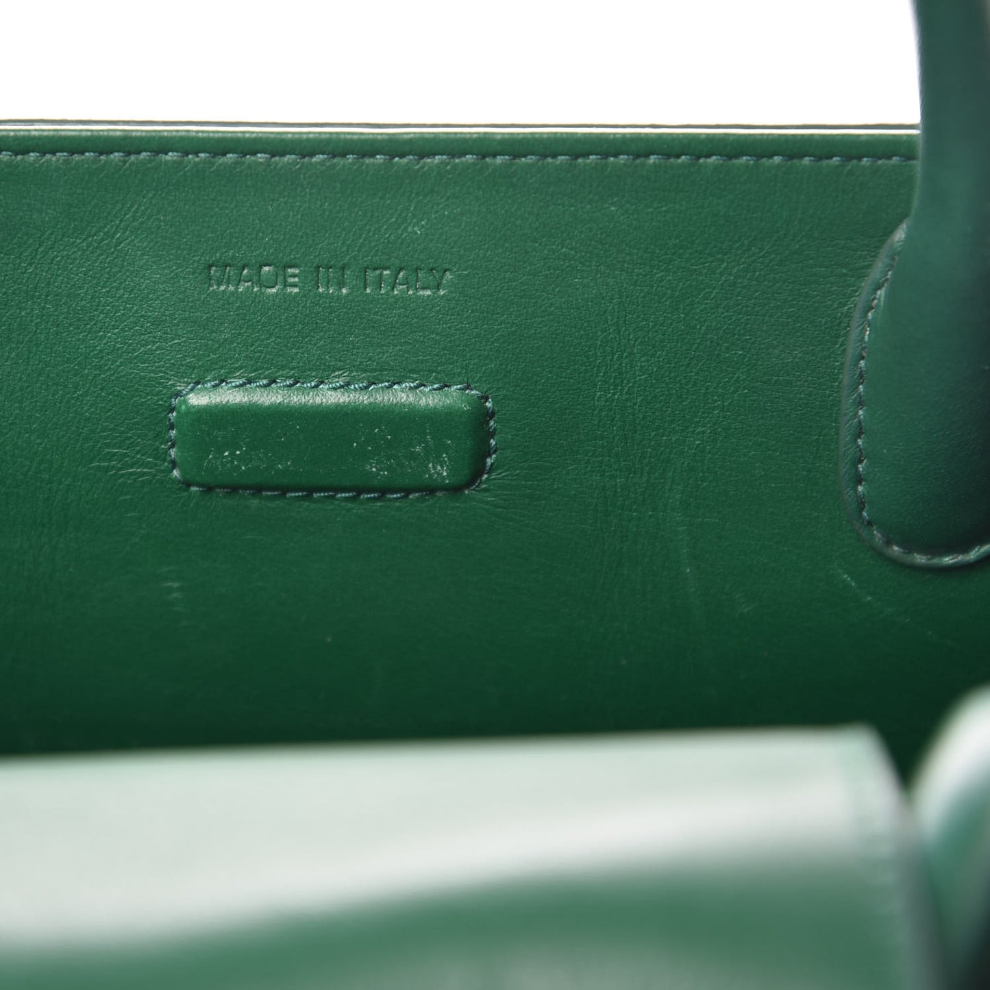 Grained Calfskin Medium Diorever Flap Green