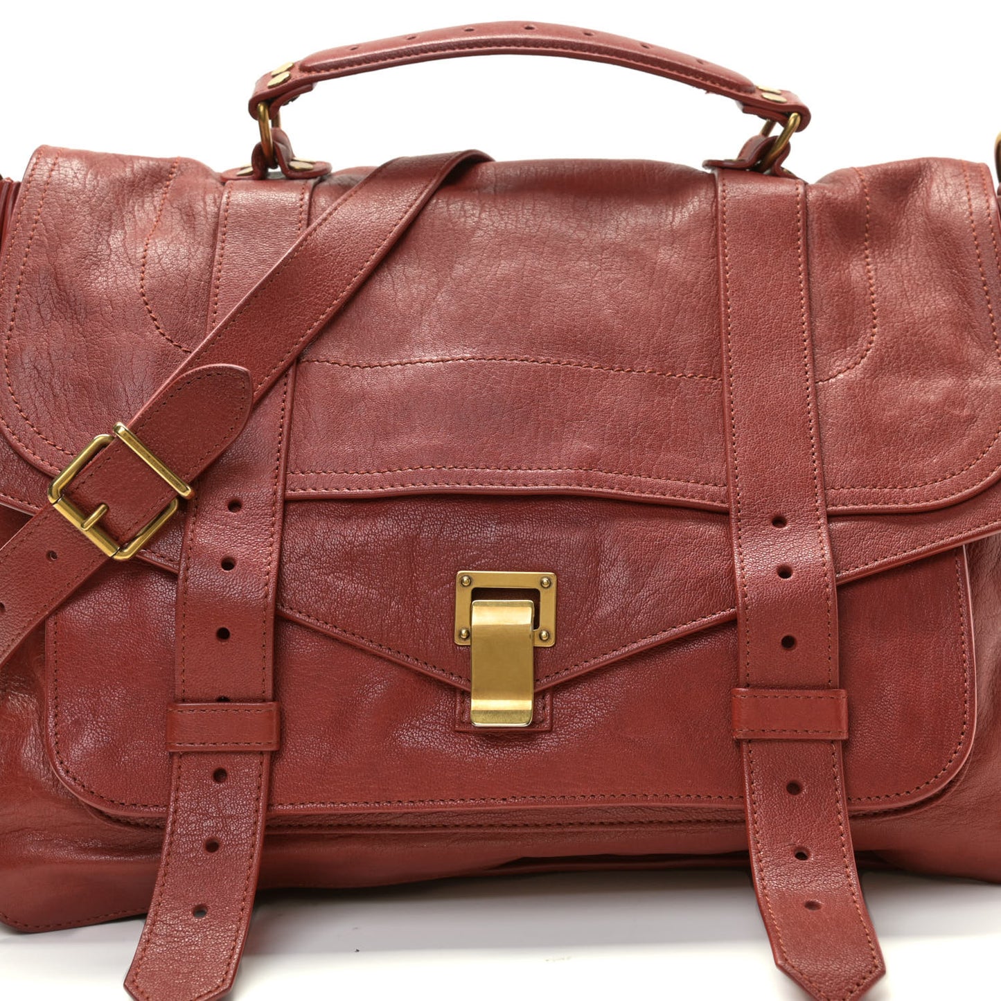 Lambskin Large PS1 Satchel Mandarin Red