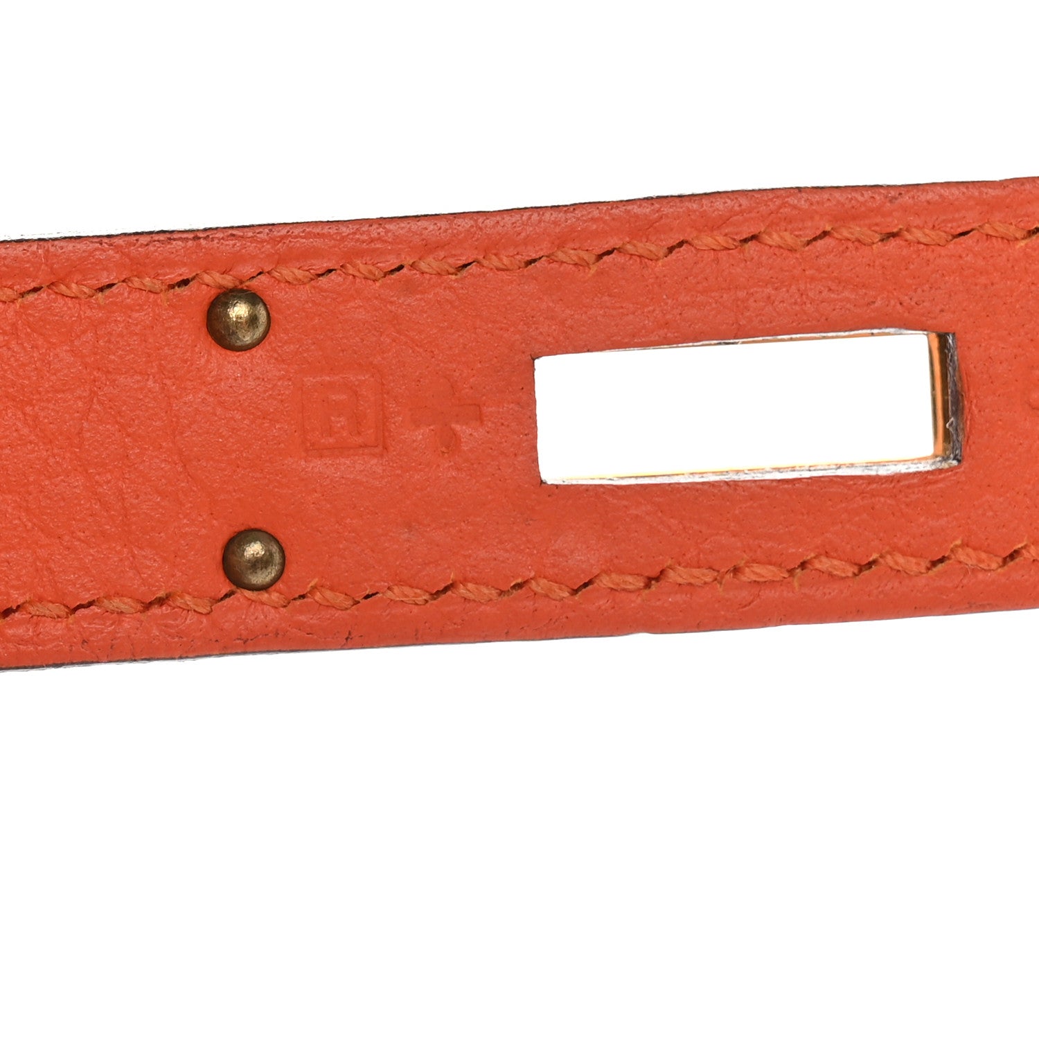 Hermes Taurillon Clemence Kelly Retourne 28 Orange 7 of 12