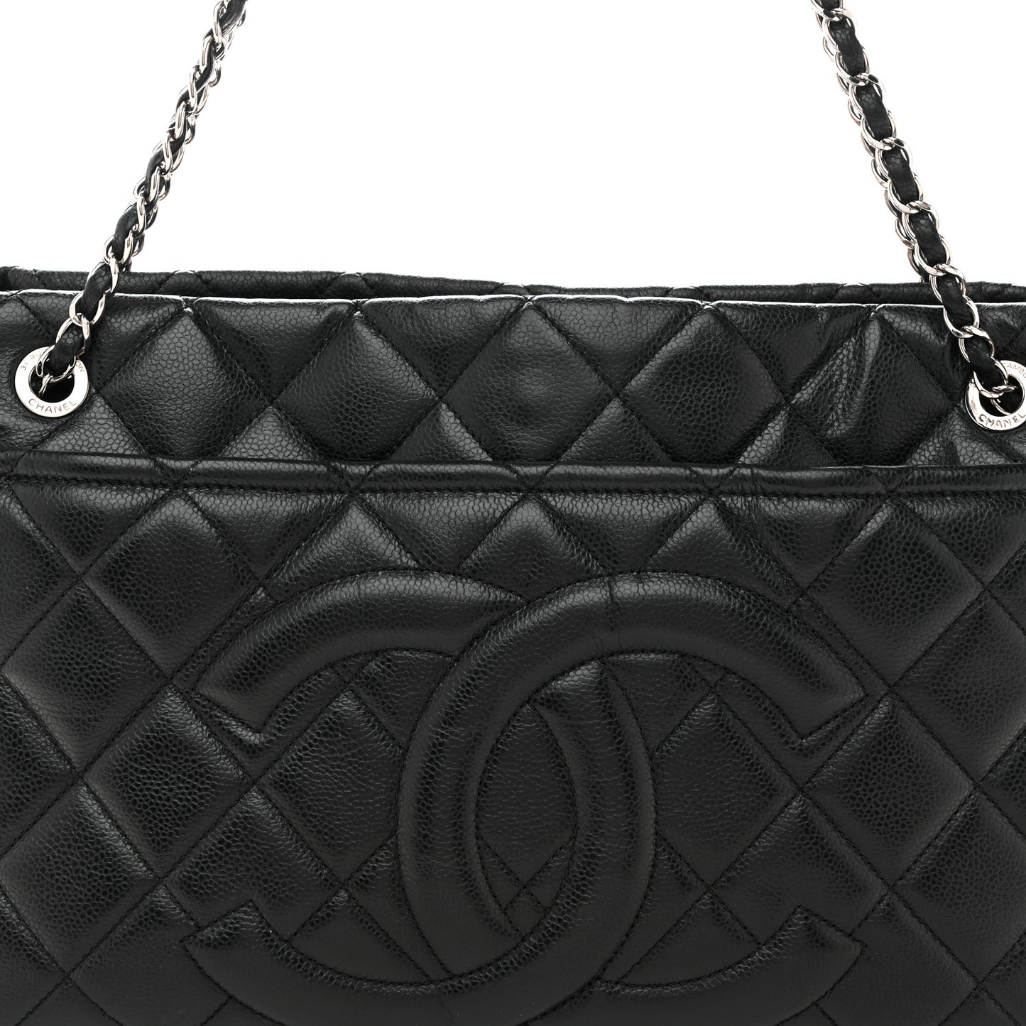Caviar Quilted CC Timeless Soft Tote Black