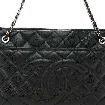 Chanel Caviar Quilted CC Timeless Soft Tote Black 8 of 13
