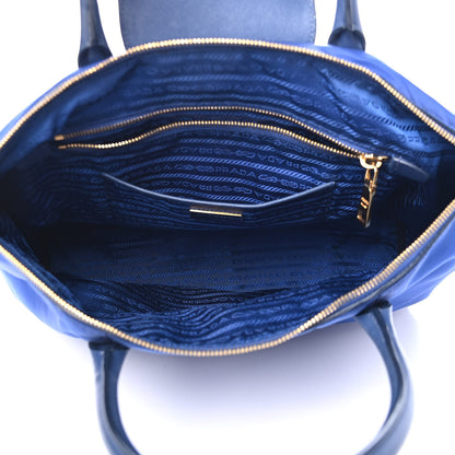 Prada Tessuto Nylon Saffiano Tote Bleuette 4 of 4