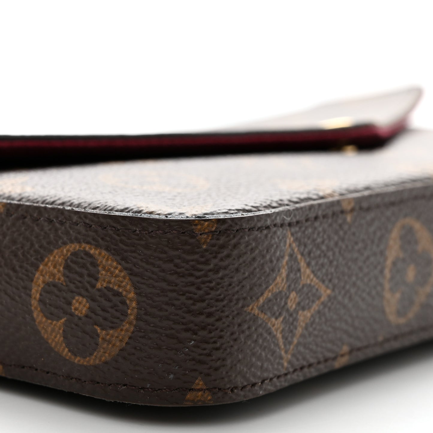 Monogram Pochette Felicie Chain Wallet Fuchsia