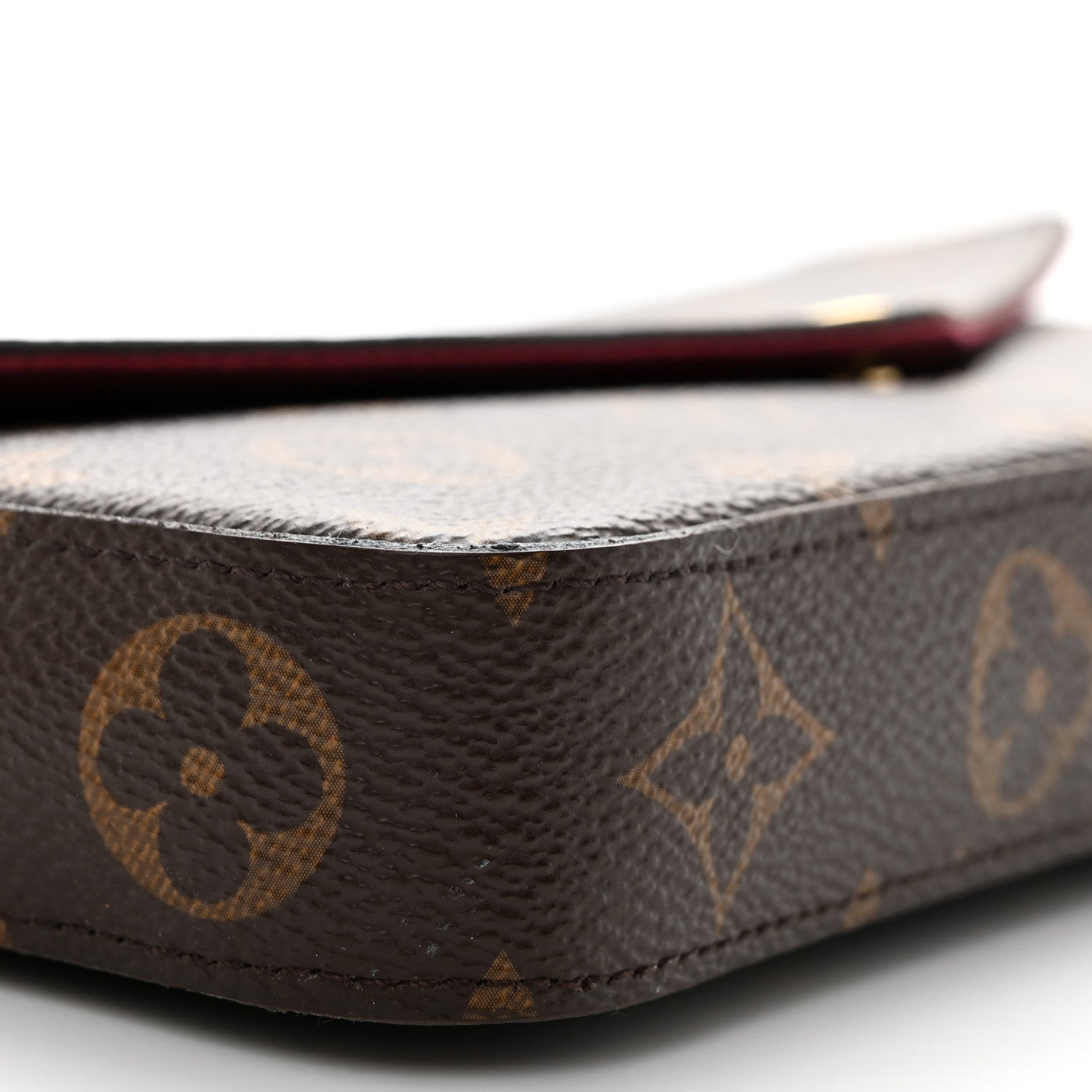 Louis Vuitton Monogram Pochette Felicie Chain Wallet Fuchsia 9 of 10