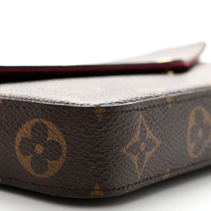 Louis Vuitton Monogram Pochette Felicie Chain Wallet Fuchsia 9 of 10